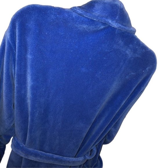 Pine Cone Hill LUXURY super soft bright blue bath robe S p for petite or… - Picture 2 of 4
